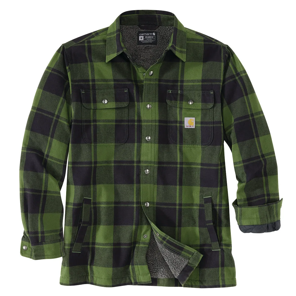 105939 - Relaxed Fit Flannel Sherpa-Lined Shirt Jac