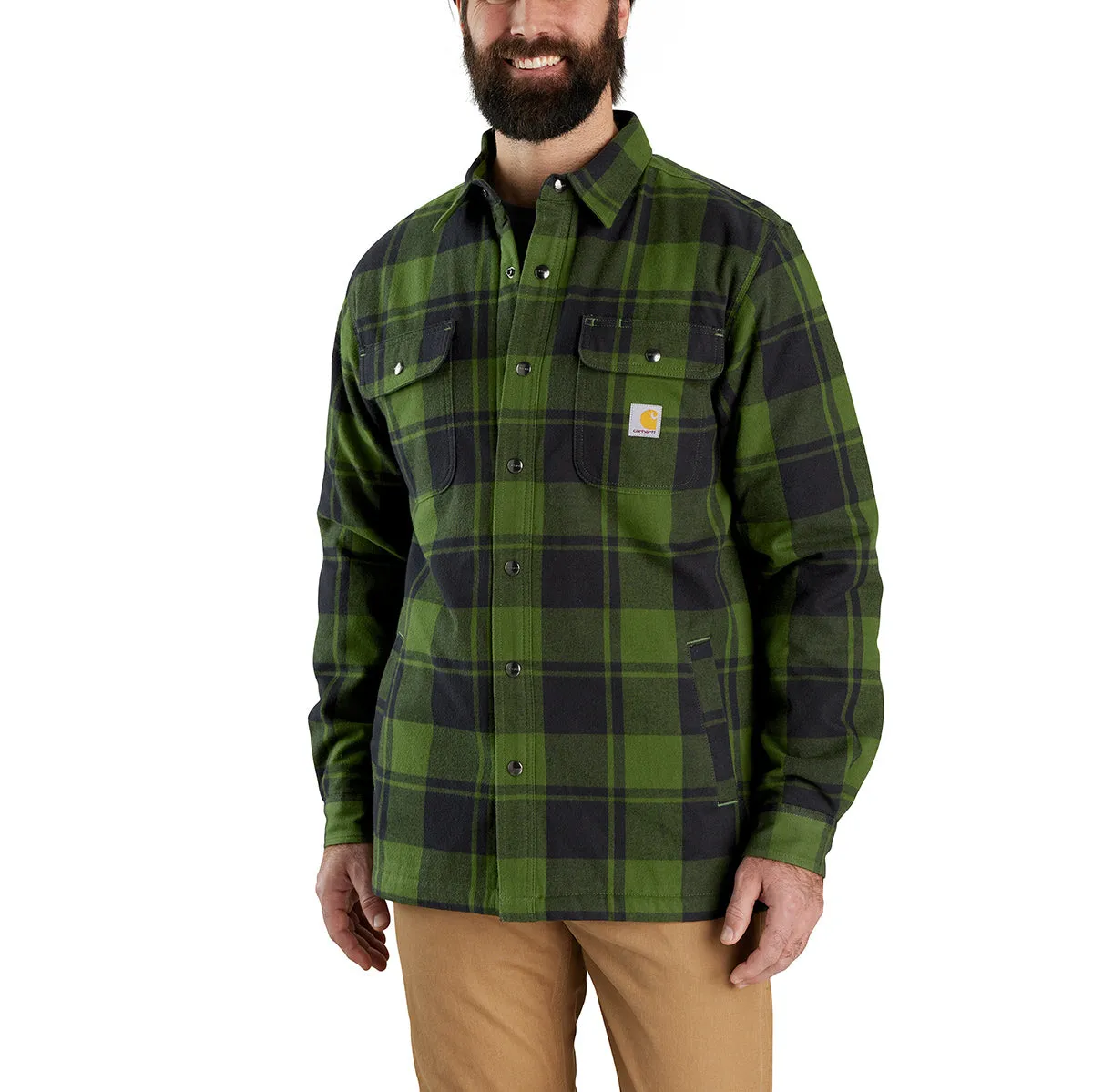 105939 - Relaxed Fit Flannel Sherpa-Lined Shirt Jac