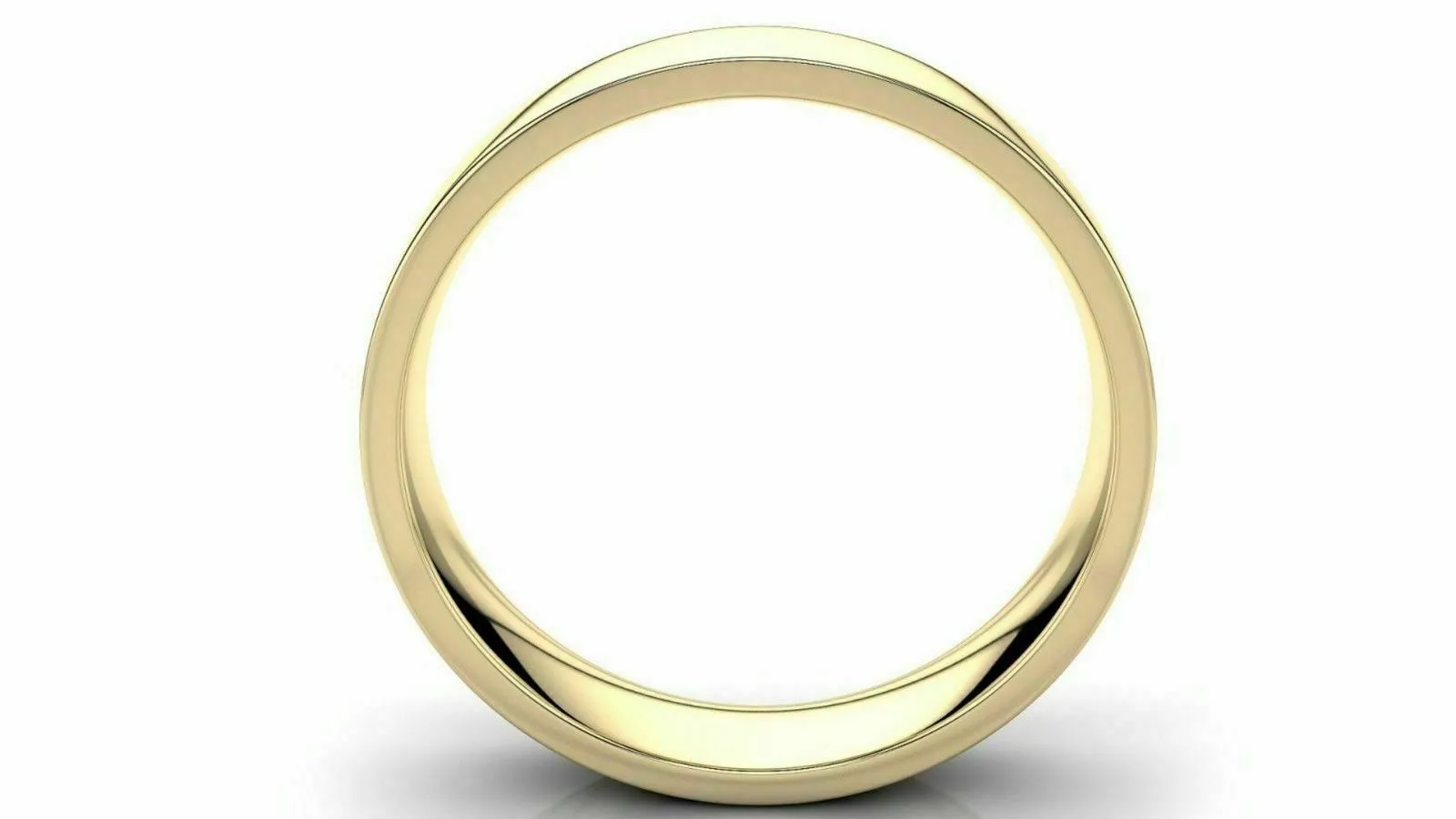 22k Solid Gold 6mm Comfort Fit Wedding Flat Band in 22k Yellow Gold All sizes 