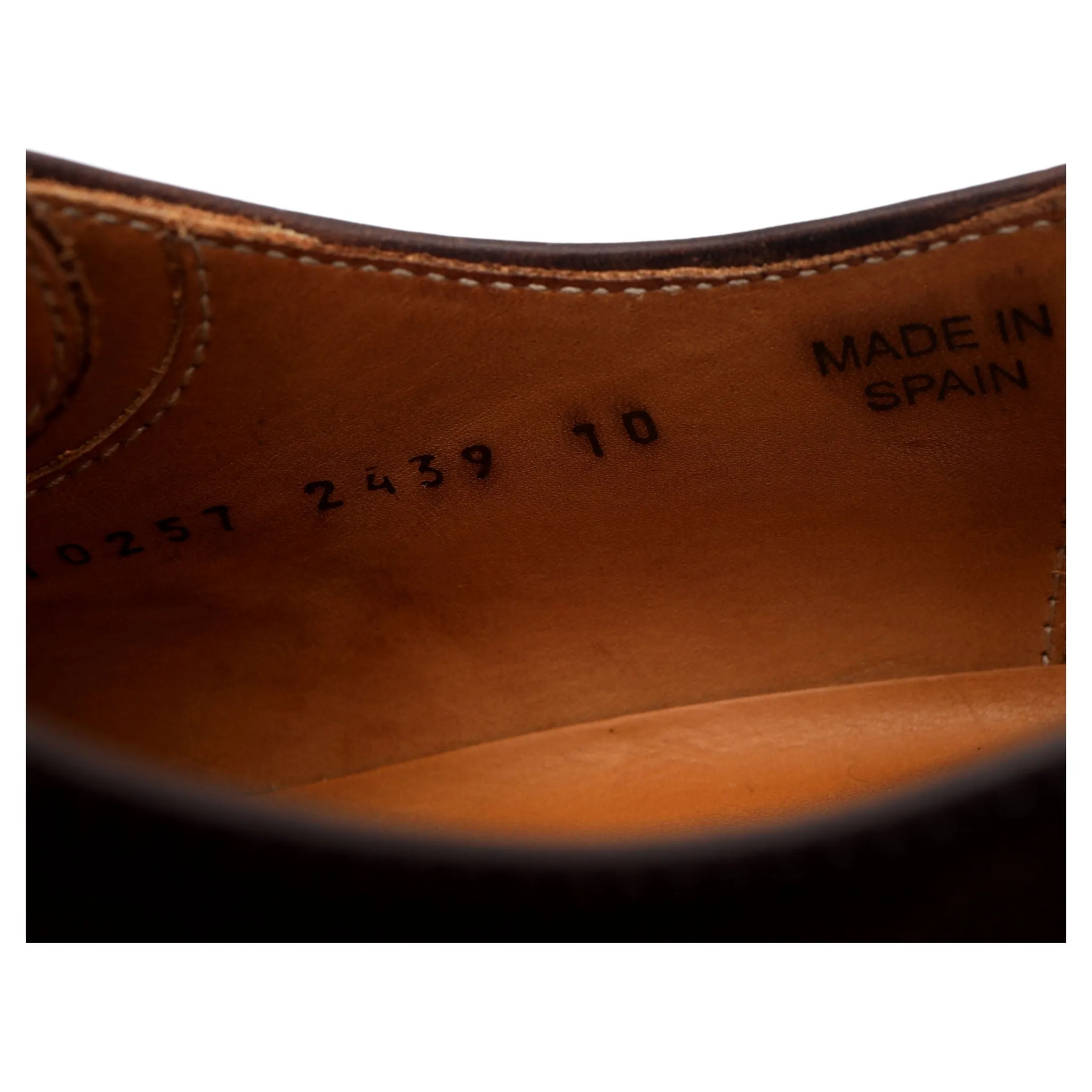 '2439-K1' Dark Brown Leather Split Toe Derby UK 10