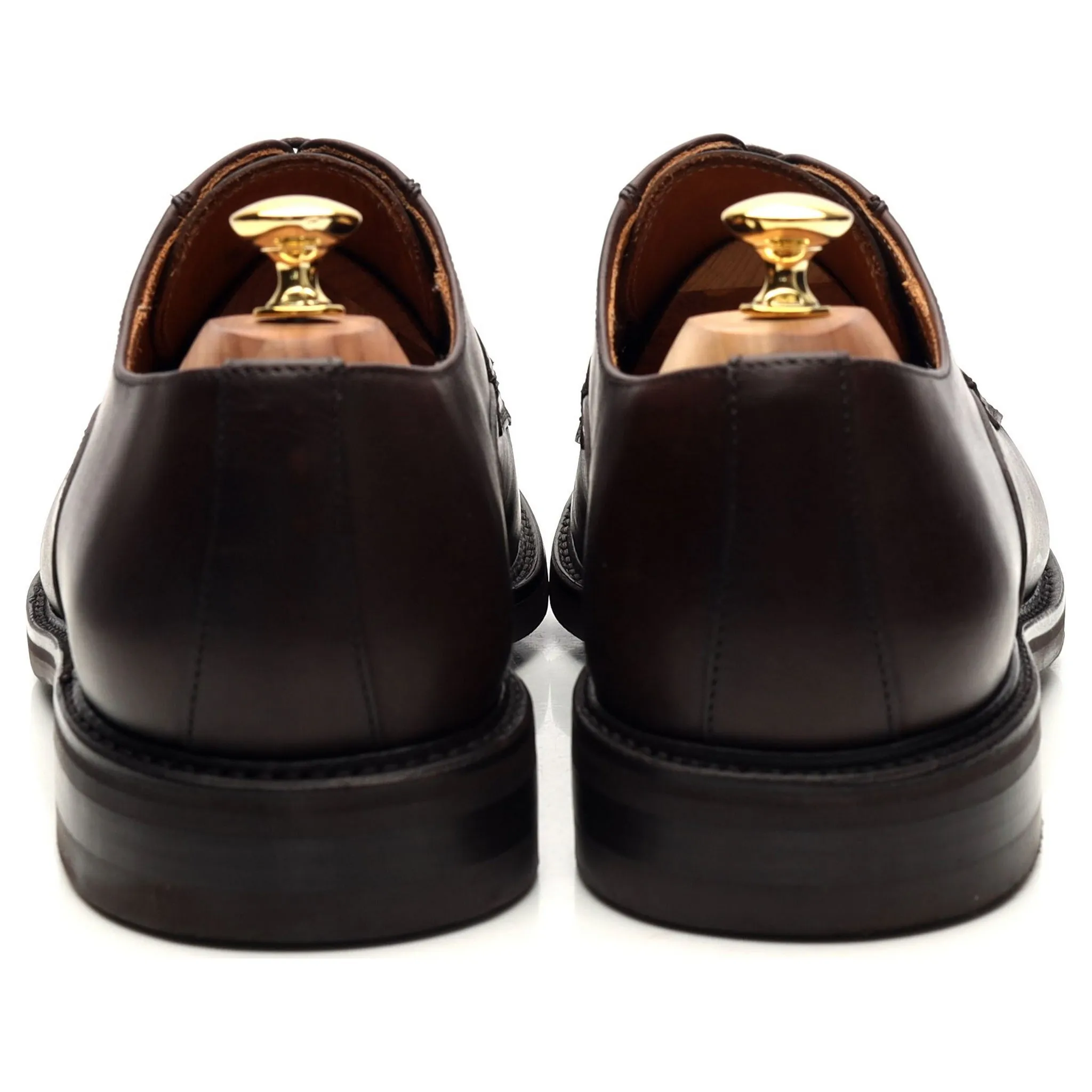 '2439-K1' Dark Brown Leather Split Toe Derby UK 10