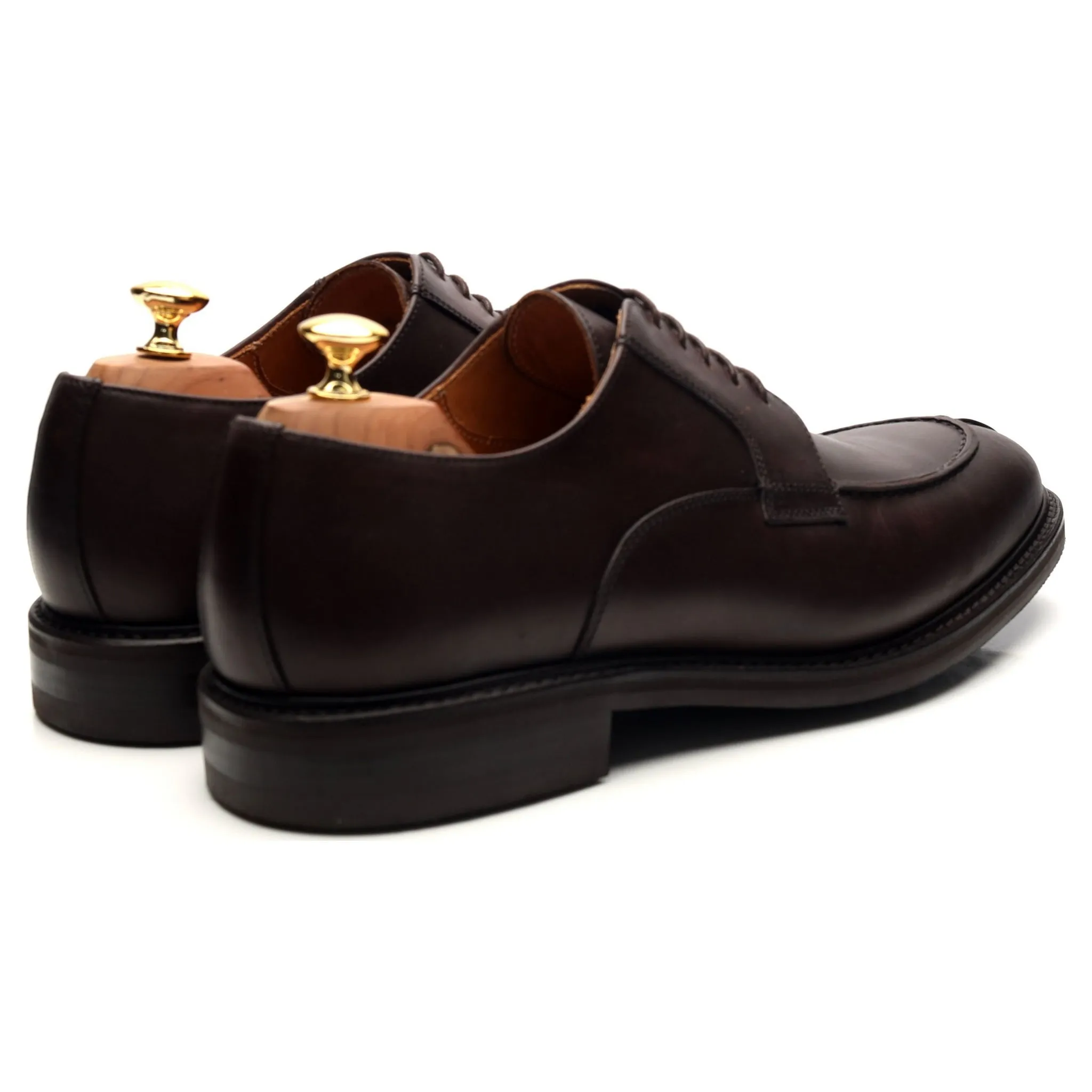 '2439-K1' Dark Brown Leather Split Toe Derby UK 10