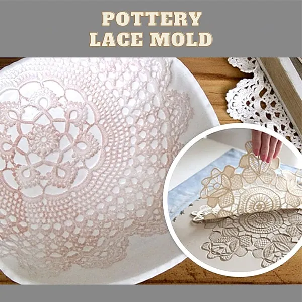 3-Pieces Pottery Lace Mold