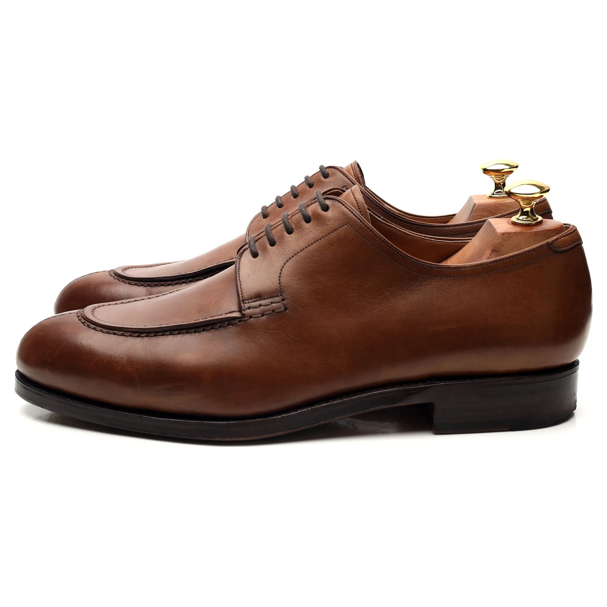 '757' Brown Leather Split Toe Derby UK 9 EE