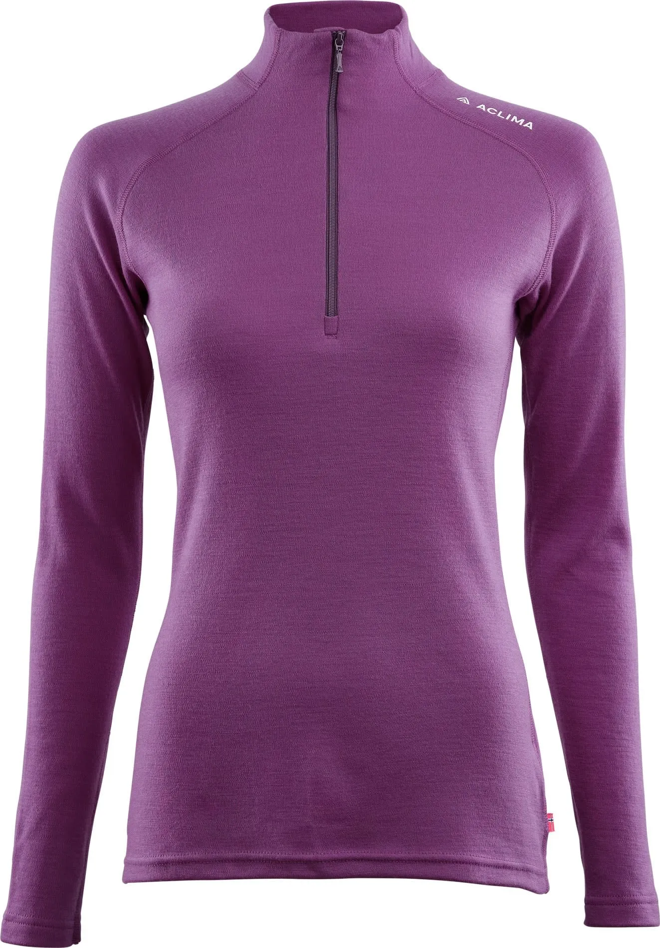 Aclima WarmWool Mockneck Woman Sunset Purple | Buy Aclima WarmWool Mockneck Woman Sunset Purple here | Outnorth