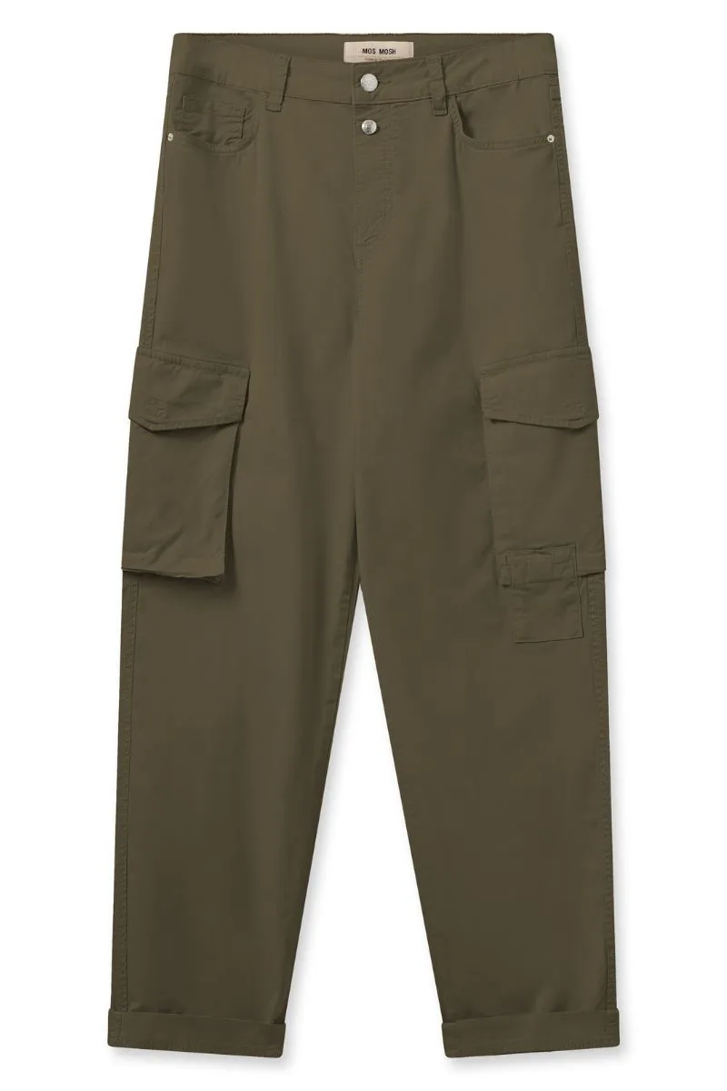 Adeline Rosita Cargo Pant | Burnt Olive | Bukser fra Mos Mosh