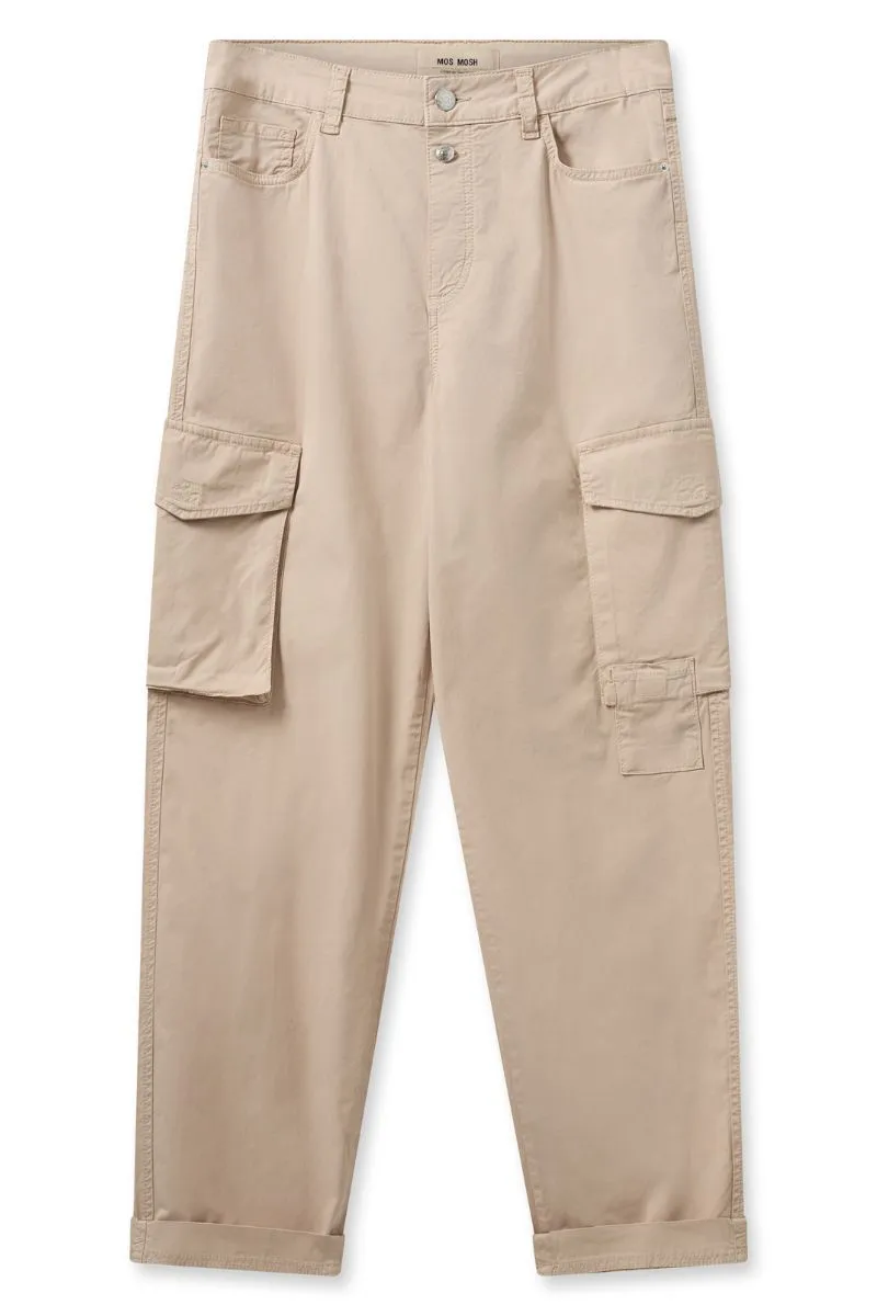 Adeline Rosita Cargo Pant | Cement | Bukser fra Mos Mosh