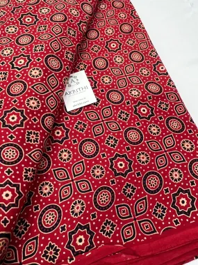 Ajrakh hand block pure cotton fabric