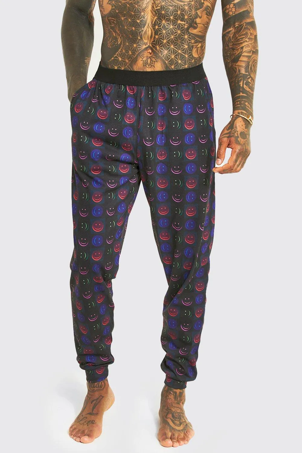 All Over Neon Faces Printed Lounge Pant