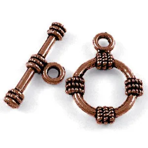 Antique Copper Toggle Clasp 15mm (10 sets)