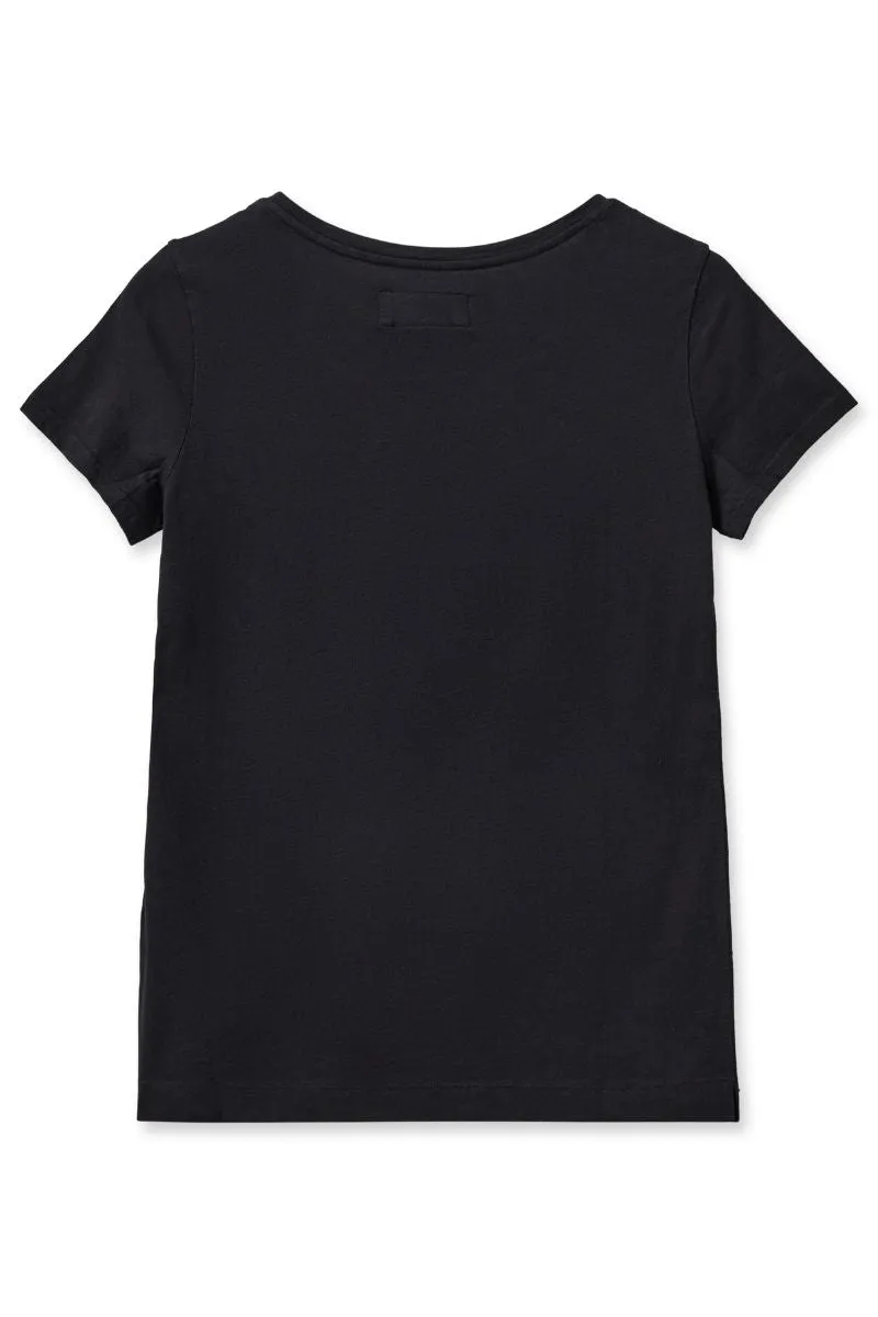 Arden Organic O-neck Tee | Black | T-shirt fra Mos Mosh