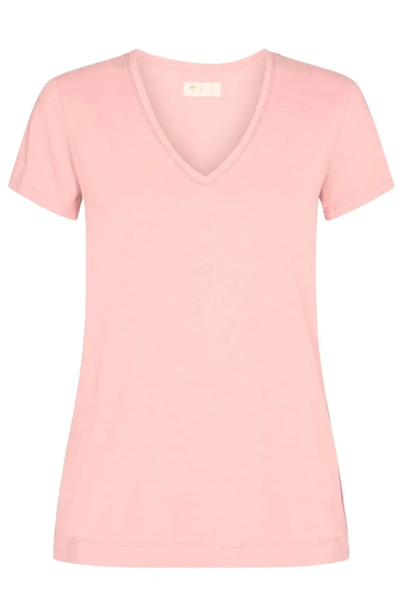 Arden Organic V-SS Tee | Nosegay | T-shirt fra Mos Mosh