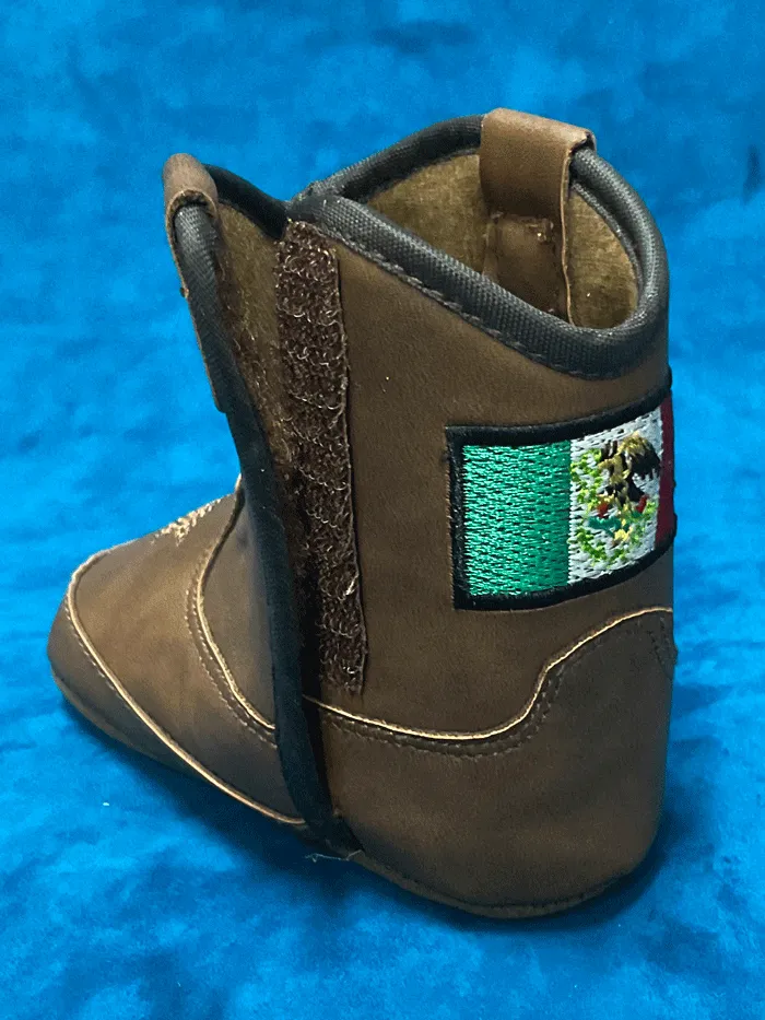 Ariat A442002702 Infants LIL STOMPERS Mexico Flag Boot Brown