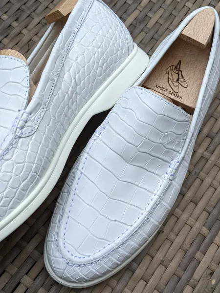 Ascot Cannes - Pure White Crocodile