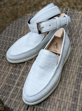 Ascot Cannes - Pure White Crocodile