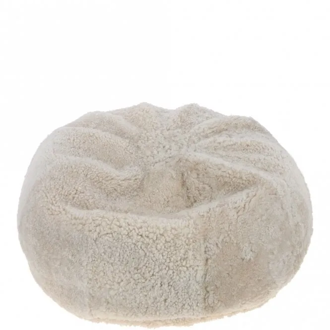 Ashwood Curly Sheepskin Bean Bag Natural