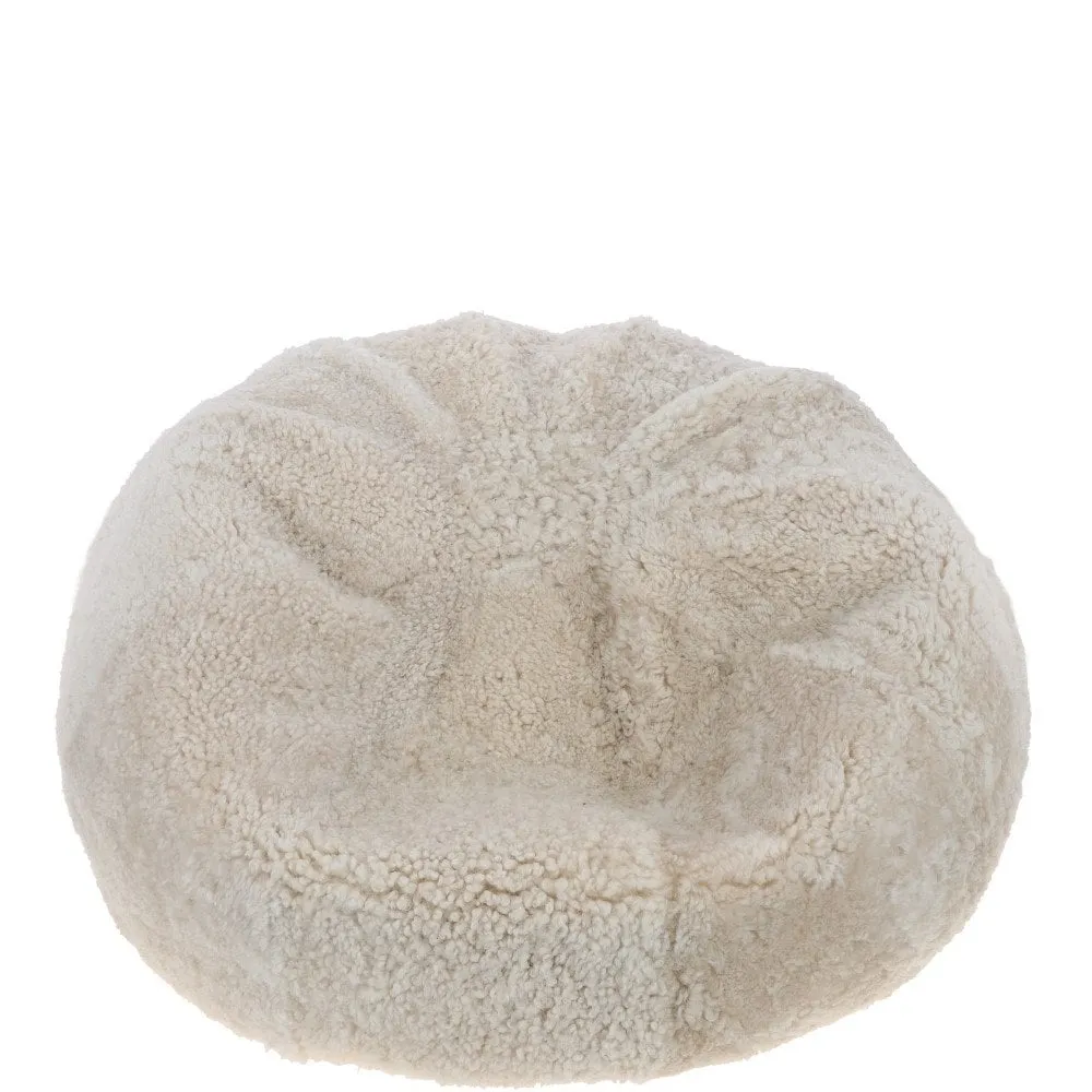 Ashwood Curly Sheepskin Bean Bag Natural