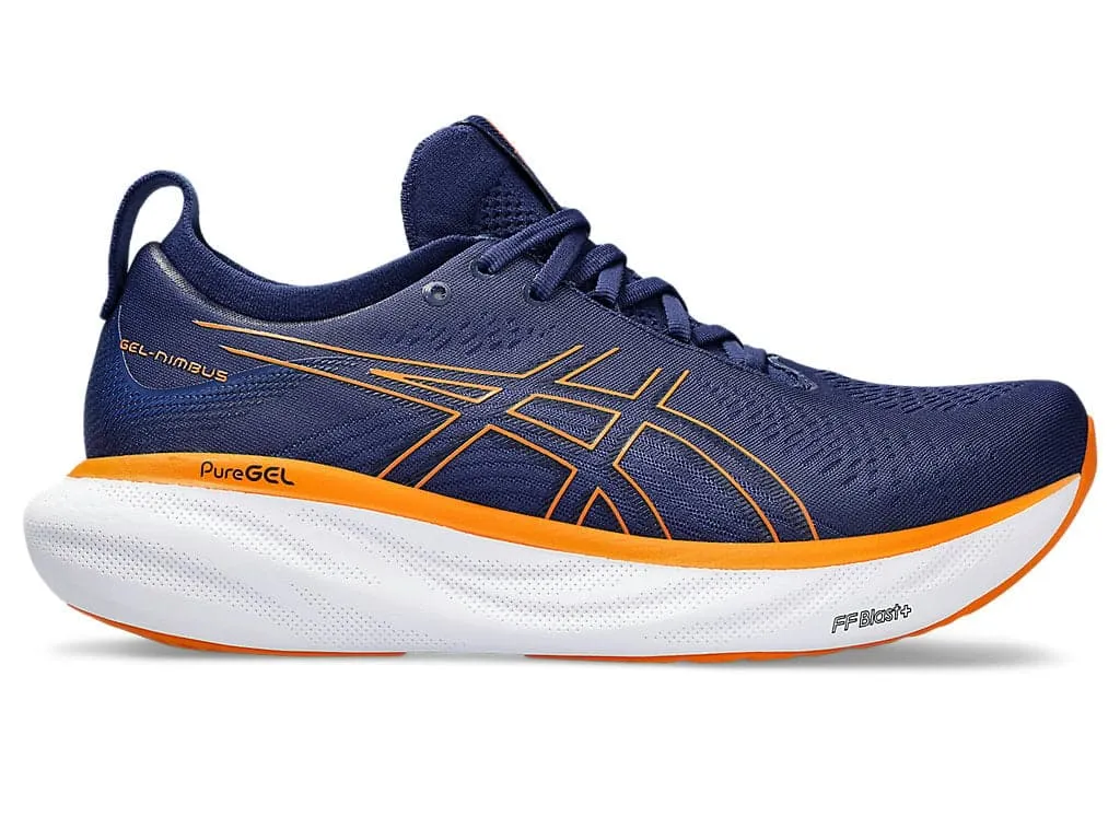 Asics Men's GEL-NIMBUS 25 - DEEP OCEAN/BRIGHT ORANGE