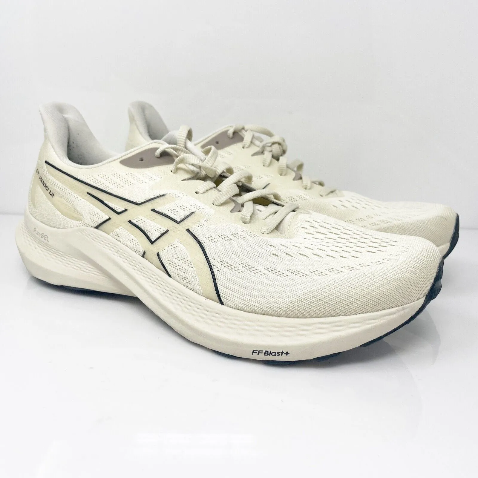 Asics Mens GT 2000 12 1011B691 Beige Running Shoes Sneakers Size 11.5