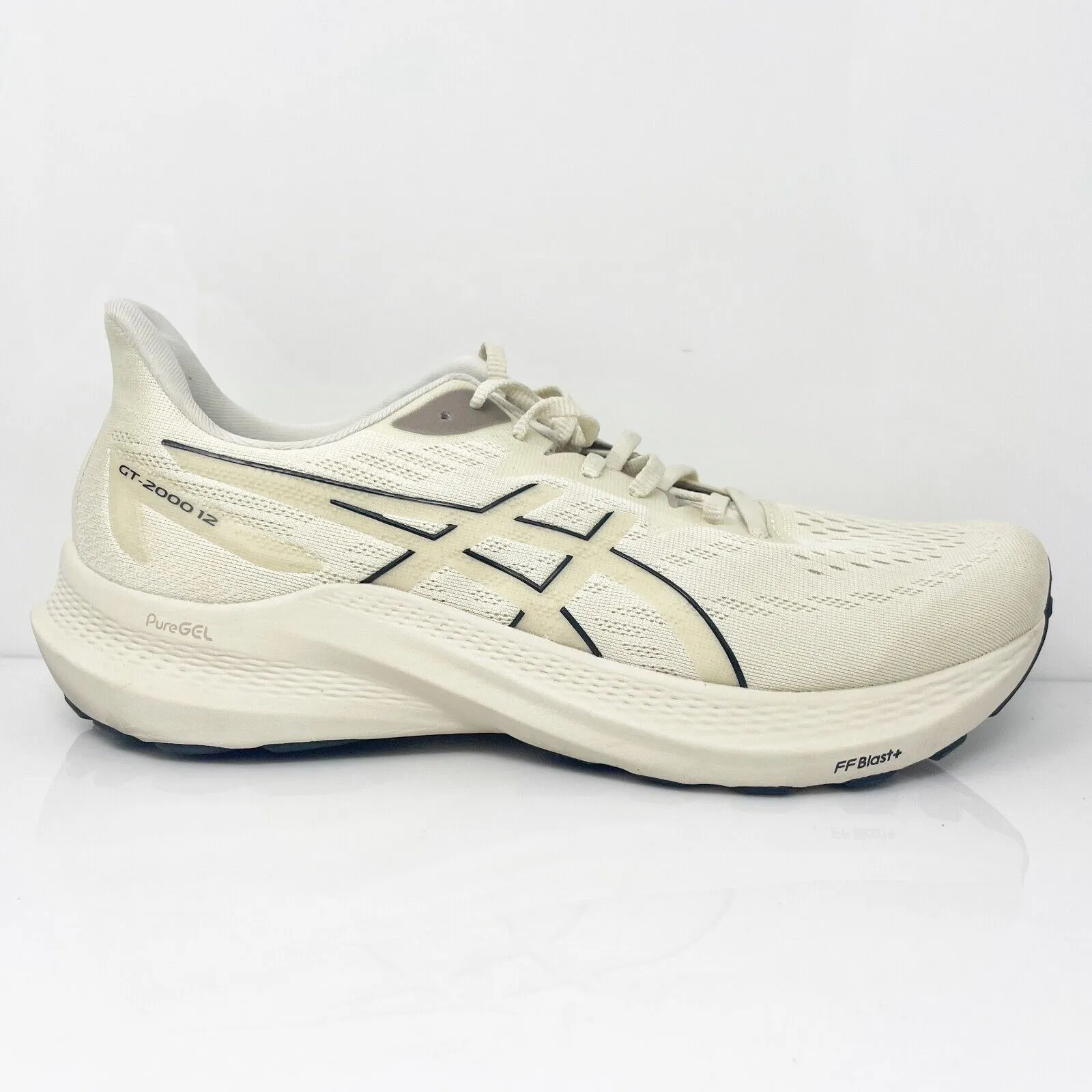 Asics Mens GT 2000 12 1011B691 Beige Running Shoes Sneakers Size 11.5