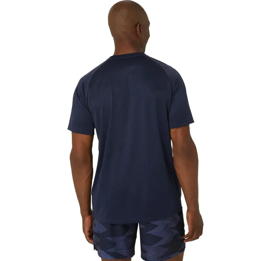 ASICS Men's Vented Knit Short Sleeve Top (Midnight)