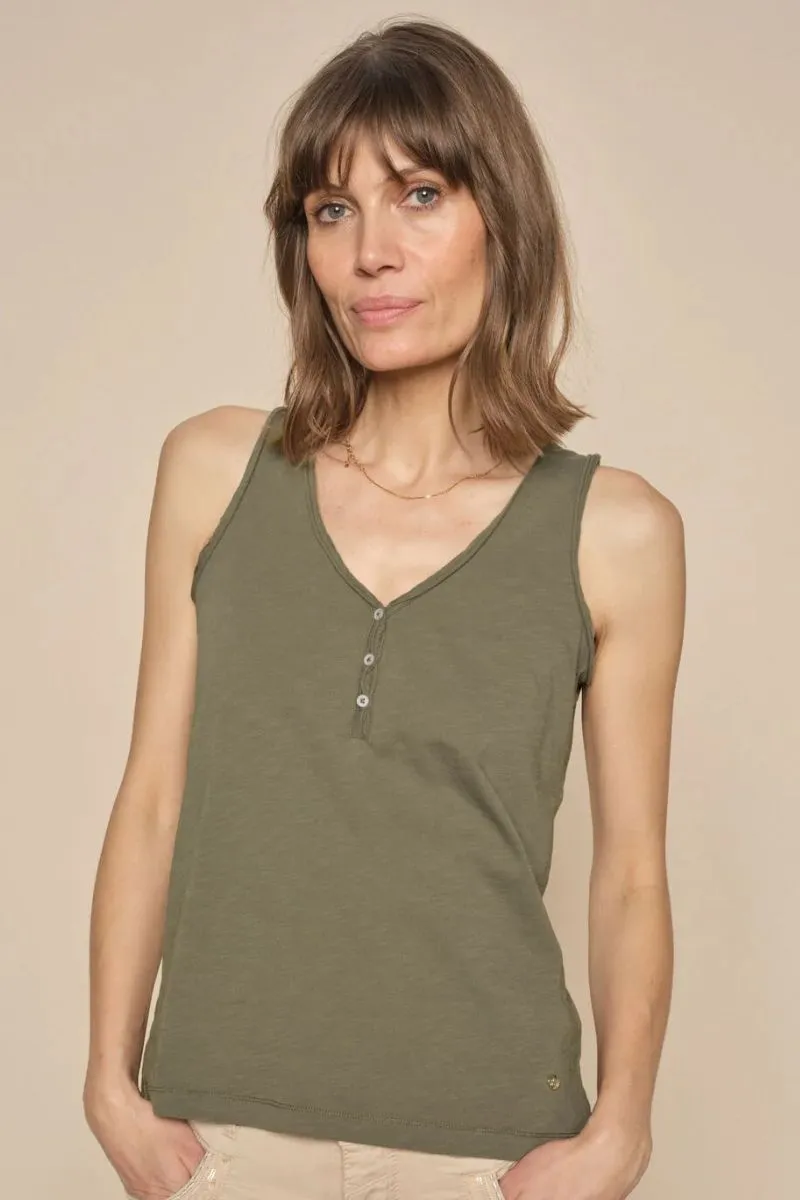 Astin Basic Tank Top | Dusty Olive | T-shirt fra Mos mosh