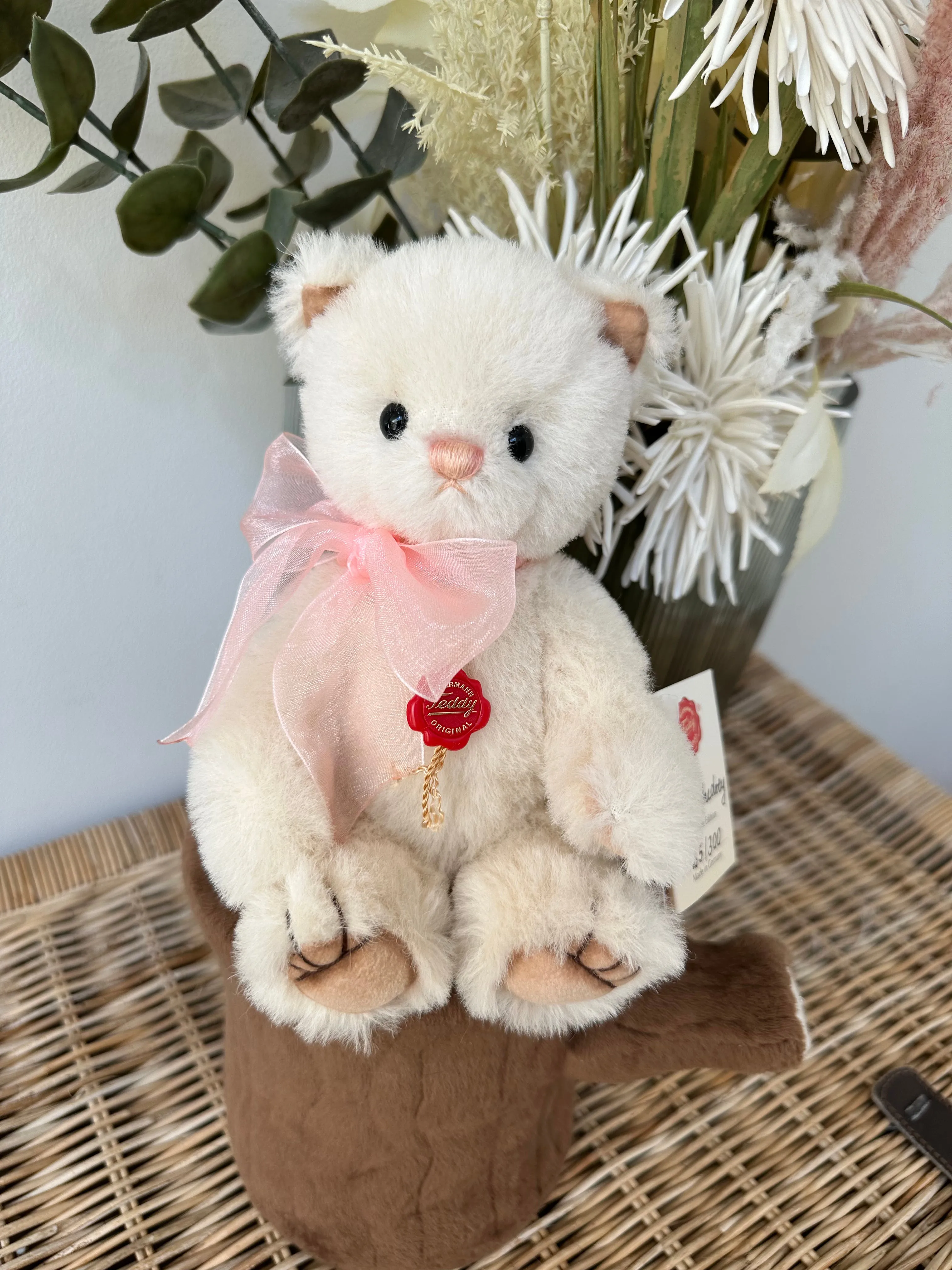 Audrey Teddy Hermann Limited Edition Miniature Collectable Mohair Kitten Cat No 25