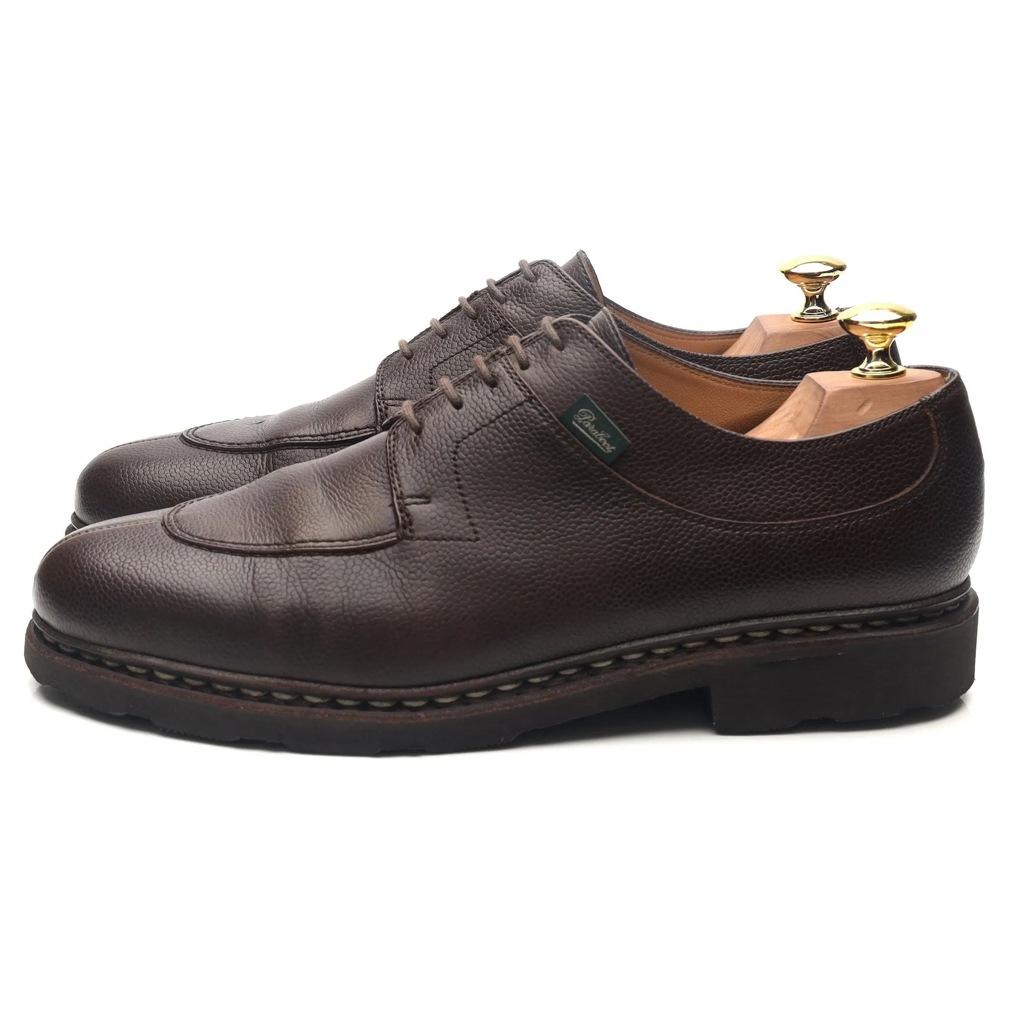 'Avignon' Dark Brown Leather Split Toe Derby UK 8.5