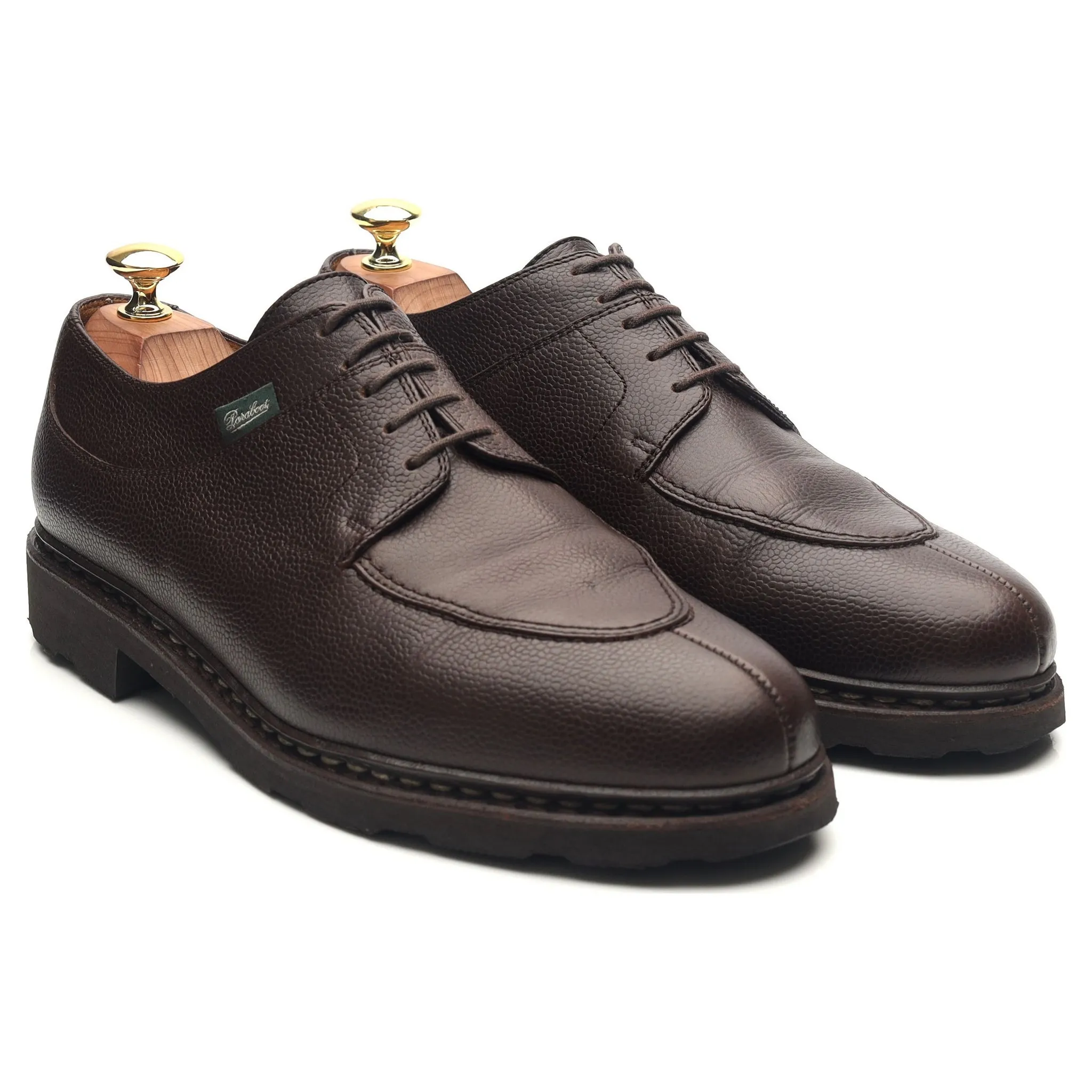 'Avignon' Dark Brown Leather Split Toe Derby UK 8.5