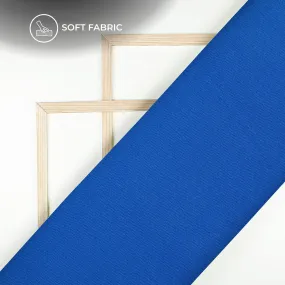 Azure Blue Plain Lining Butter Crepe Fabric