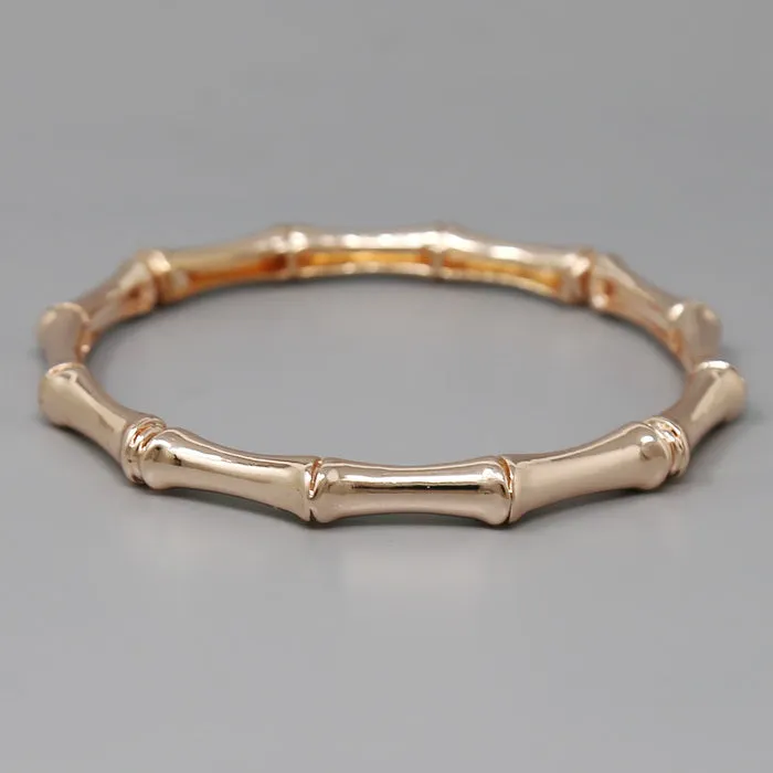 Bamboo Texture Metal Stretch Bracelet