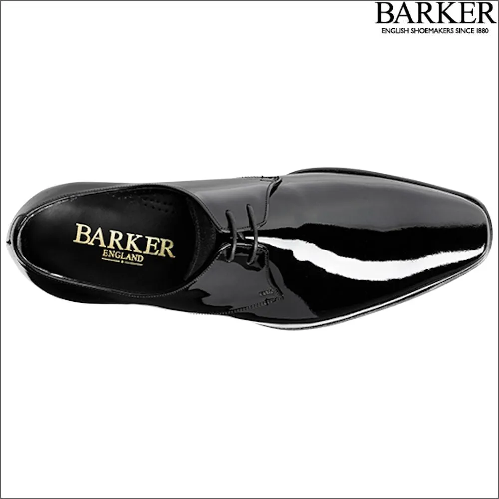 Barker Goldington Black Patent/Suede Derby Size 9.5 Only^