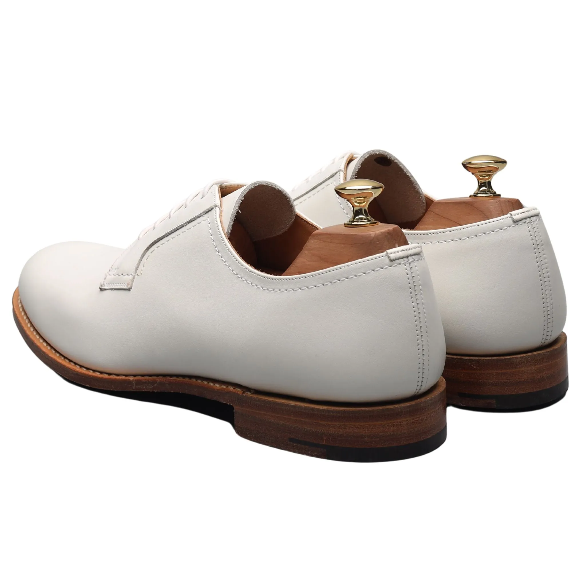 'Barkson' White Leather Derby UK 10 F