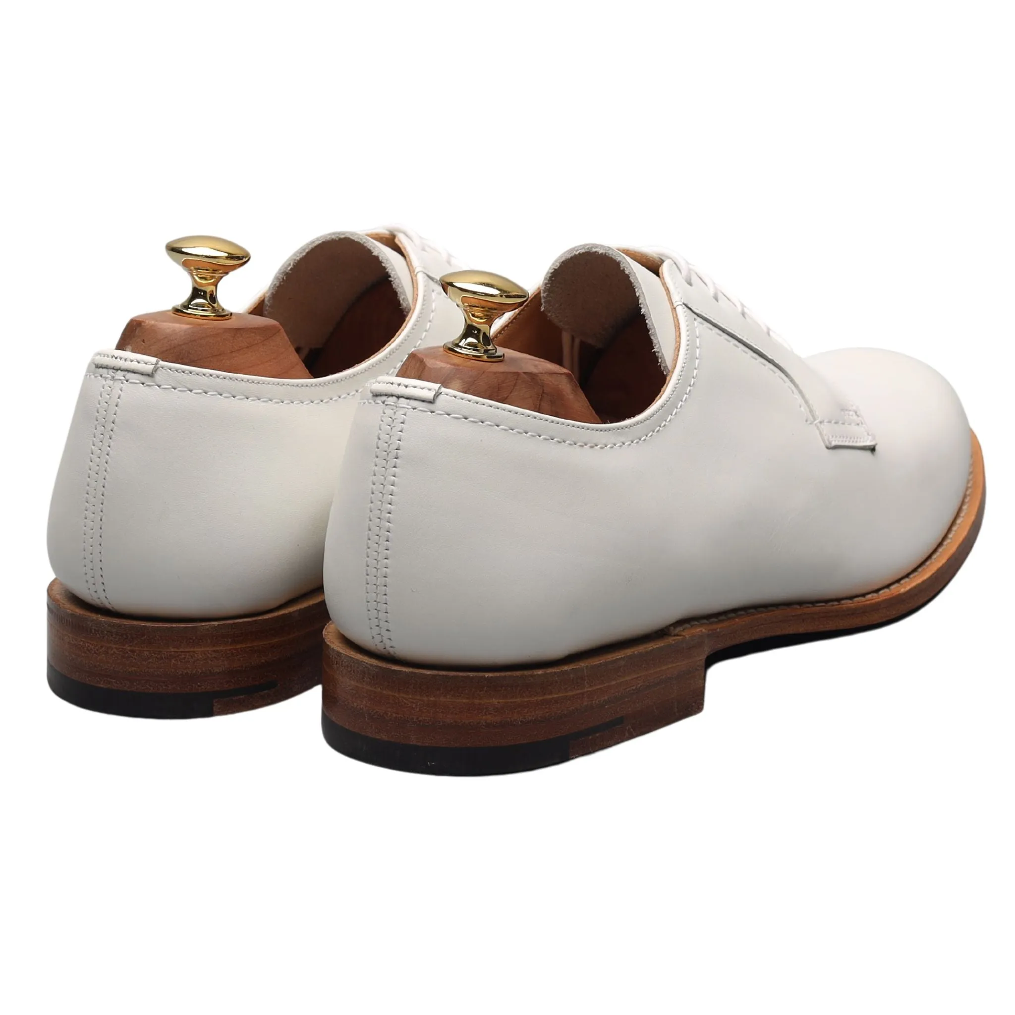 'Barkson' White Leather Derby UK 10 F