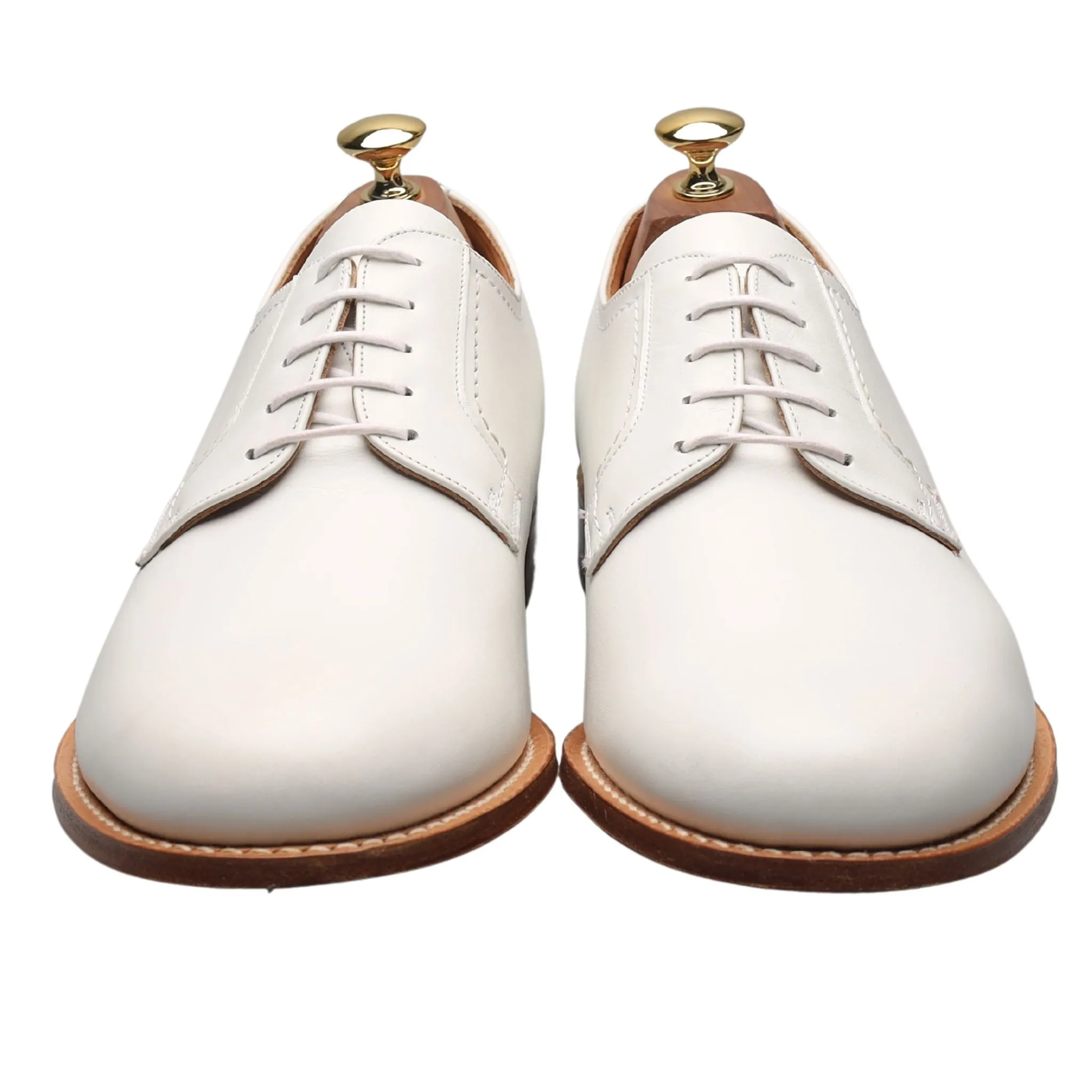 'Barkson' White Leather Derby UK 10 F