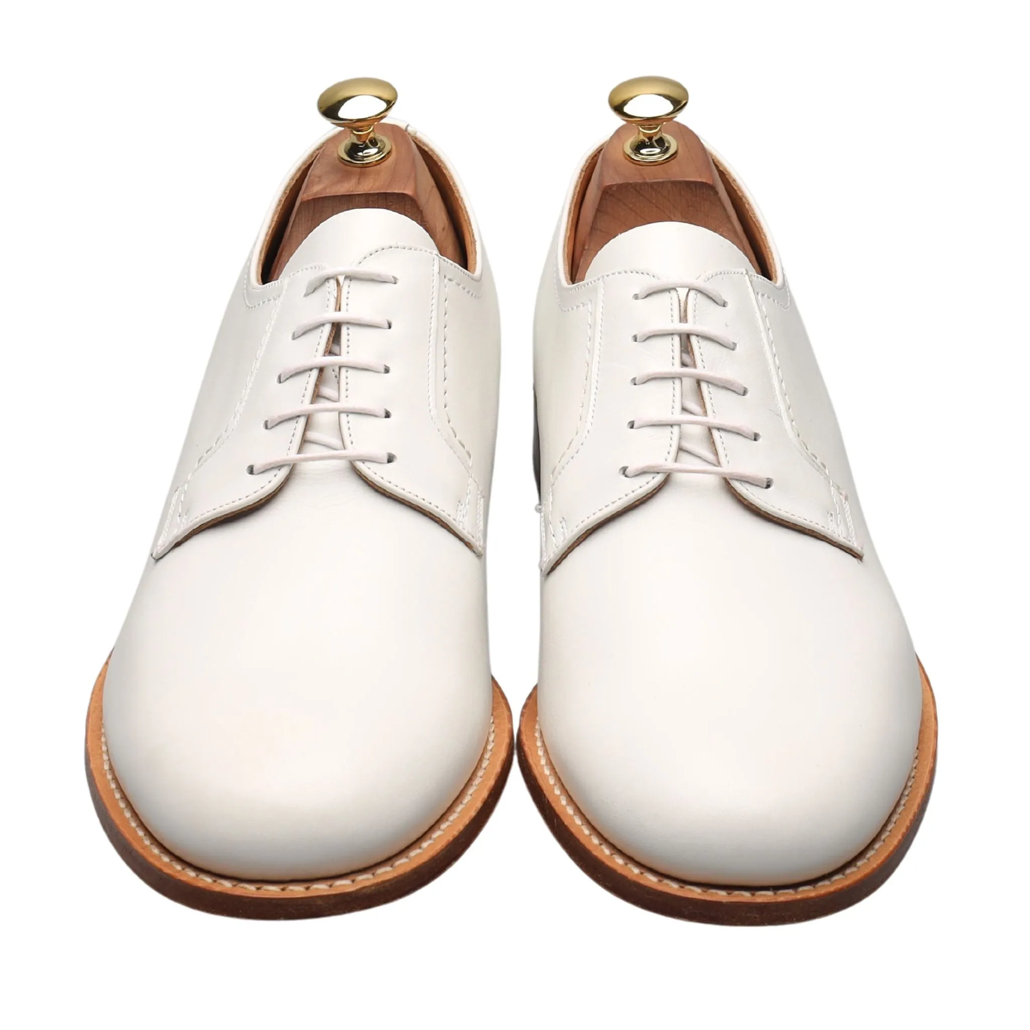 'Barkson' White Leather Derby UK 10 F