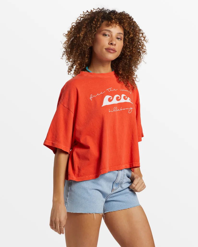 Billabong Hot Fun Tee-Sunset Red