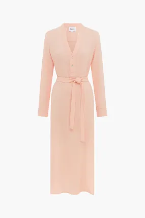 Bird & Knoll Pink Sorbet Frieda Shirtdress