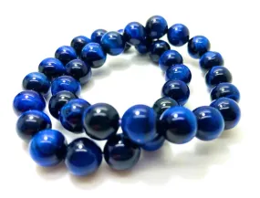 Blue Tiger's Eye Gemstone Stretch Bracelet