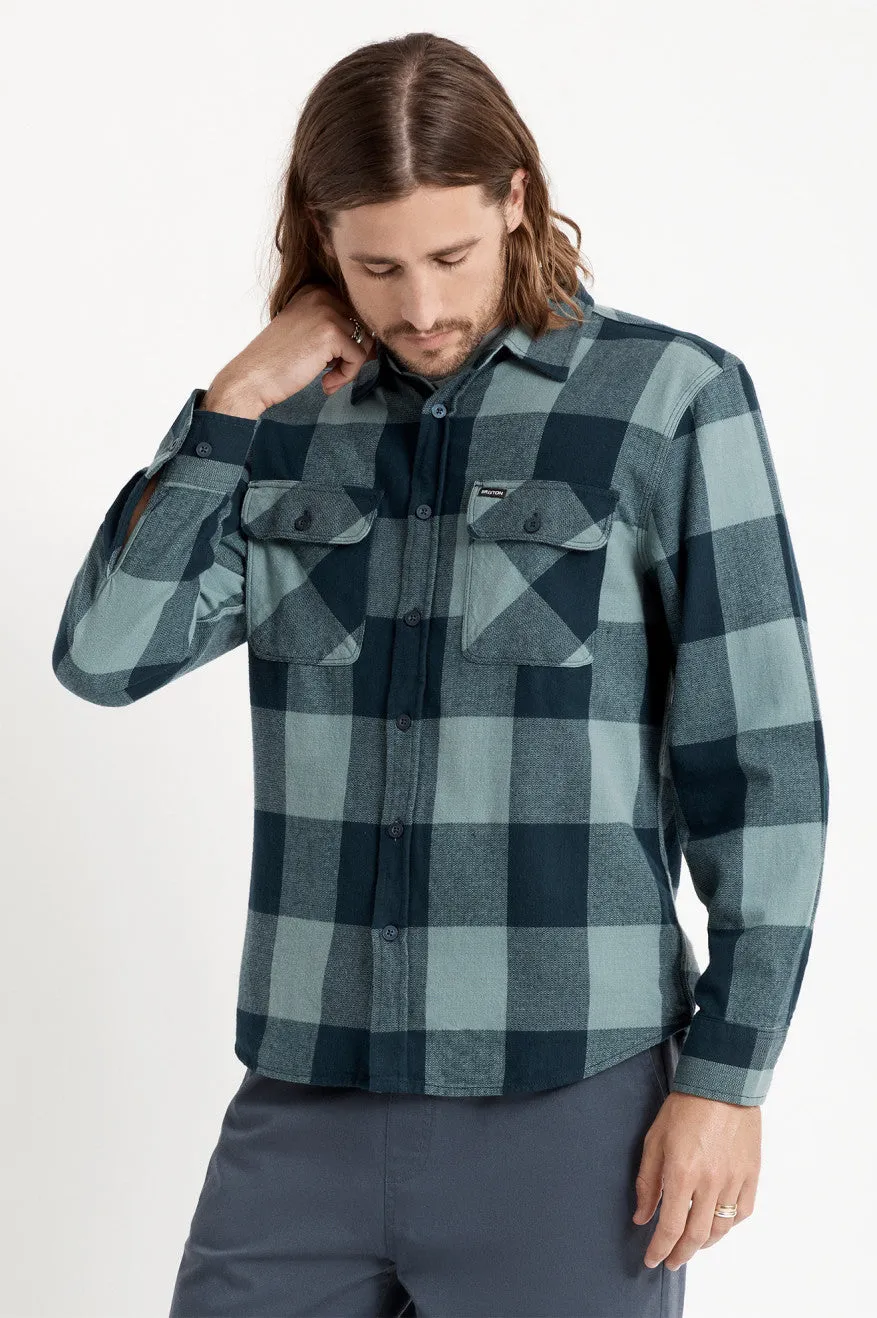 Bowery Lightweight L/S Flannel - Washed Navy/Ocean