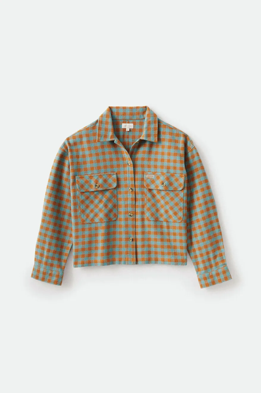 Bowery Women's Lightweight L/S Flannel - Ocean