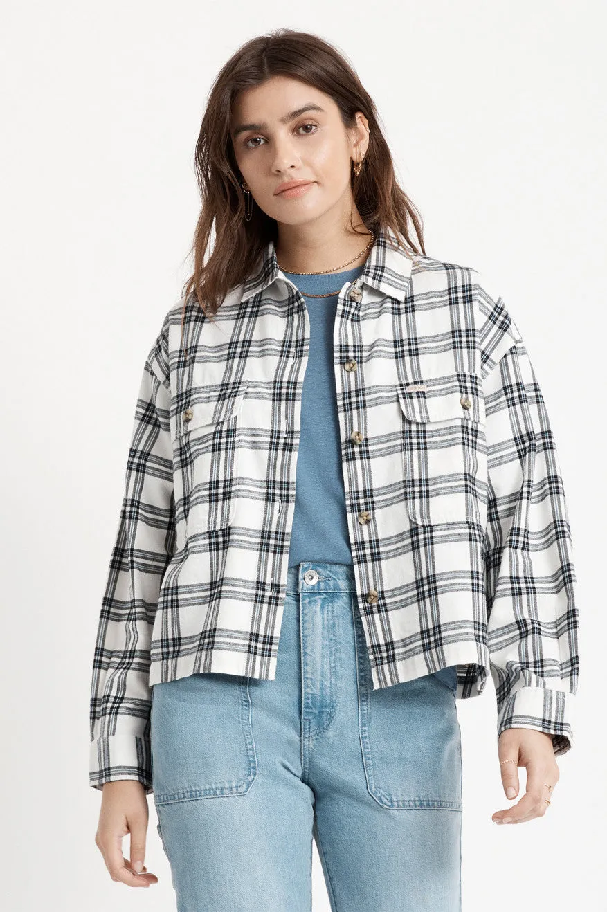 Bowery Women's Lightweight L/S Flannel - Off White