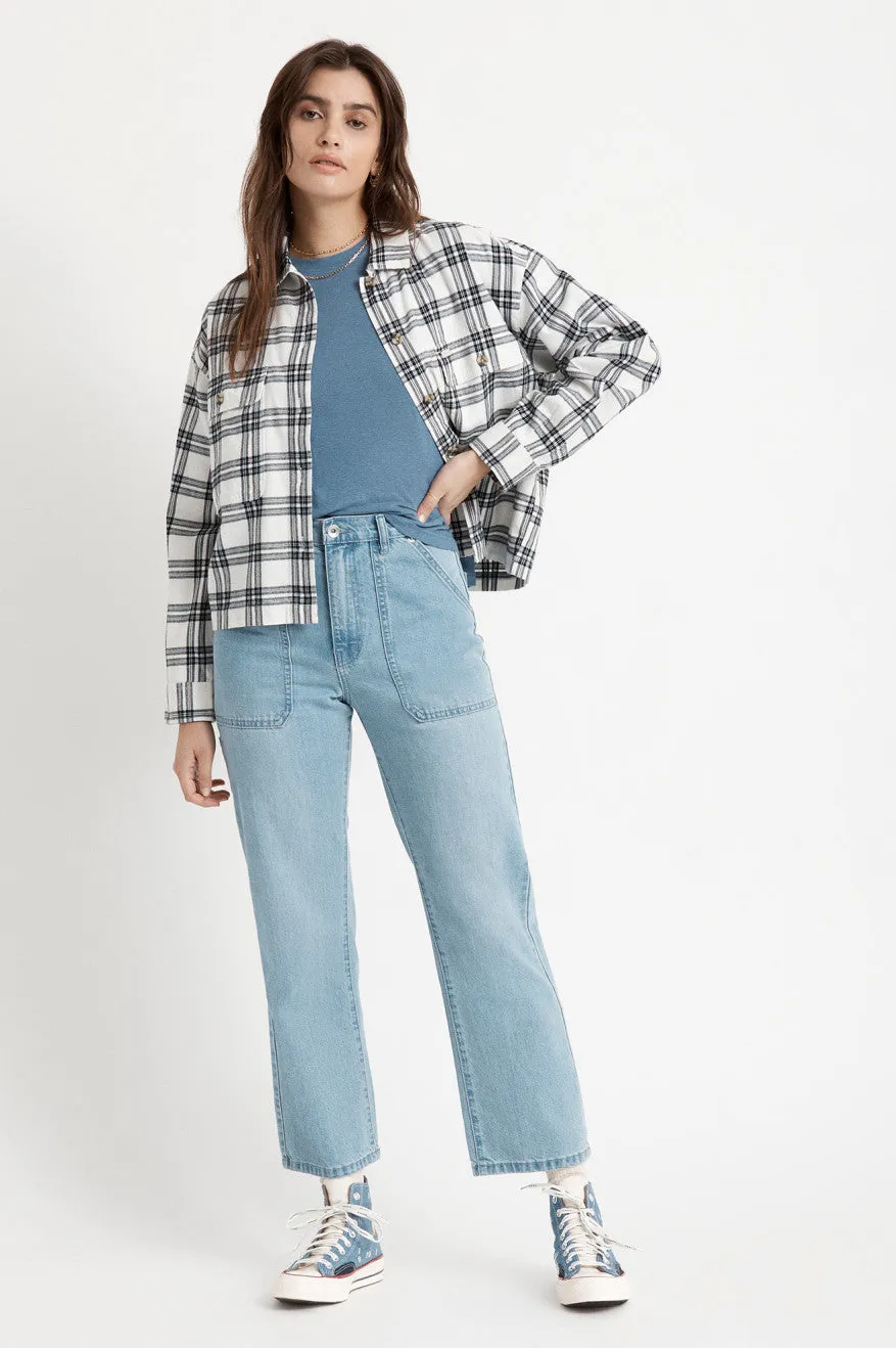 Bowery Women's Lightweight L/S Flannel - Off White