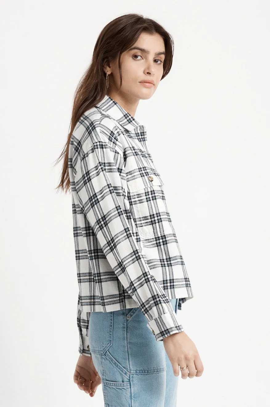 Bowery Women's Lightweight L/S Flannel - Off White