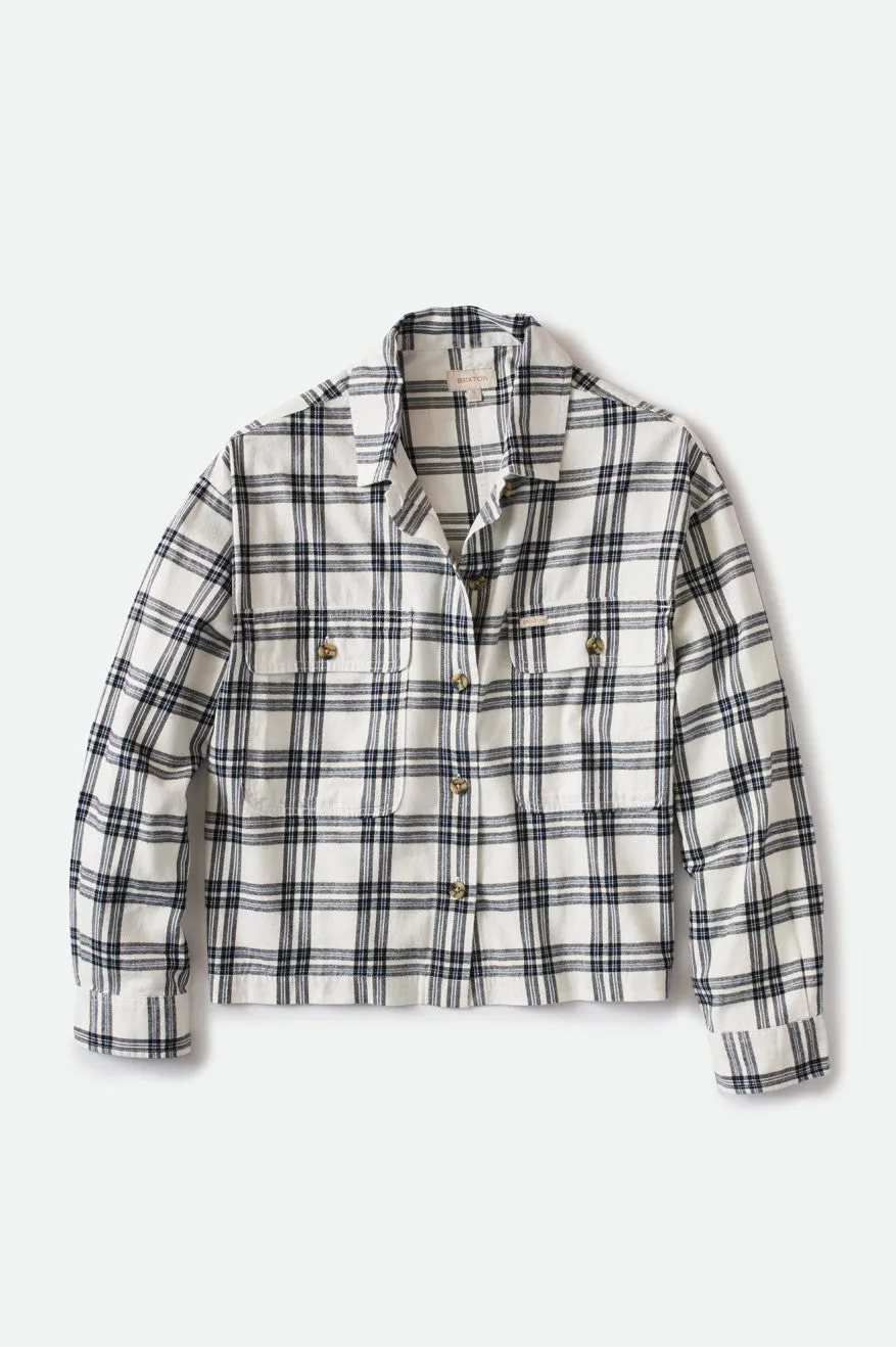 Bowery Women's Lightweight L/S Flannel - Off White