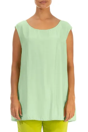 Boxy Green Sorbet Silk Bamboo Blouse