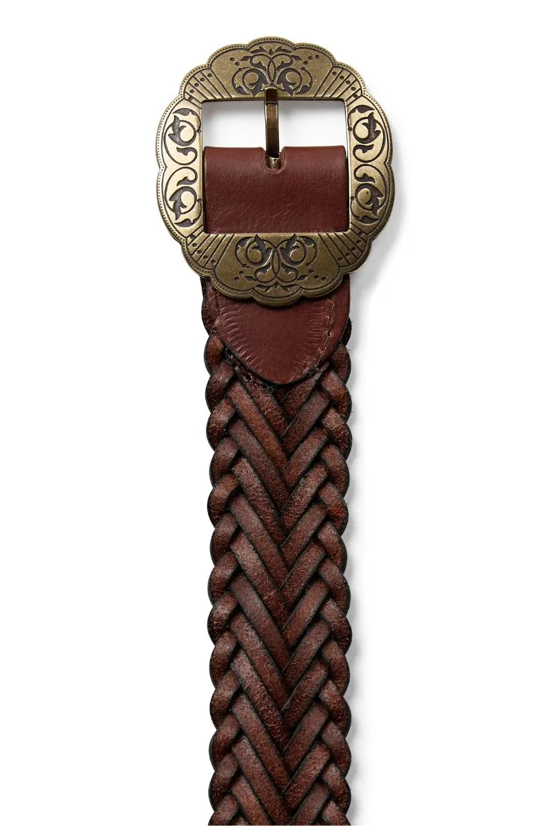 Braided Leather Belt | Cognac | Blte fra Mos Mosh