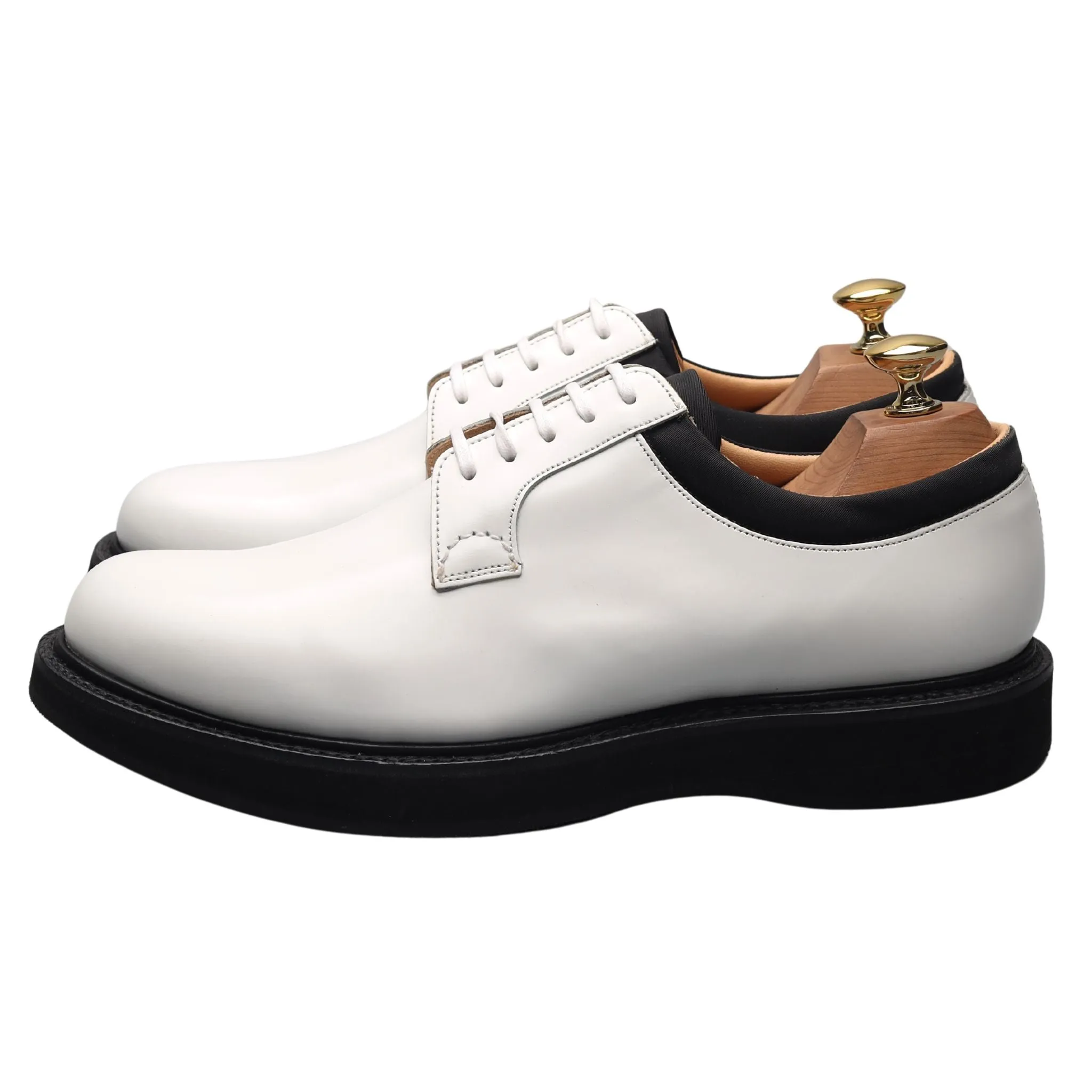 'Brandon' White Leather Derby UK 6.5 F