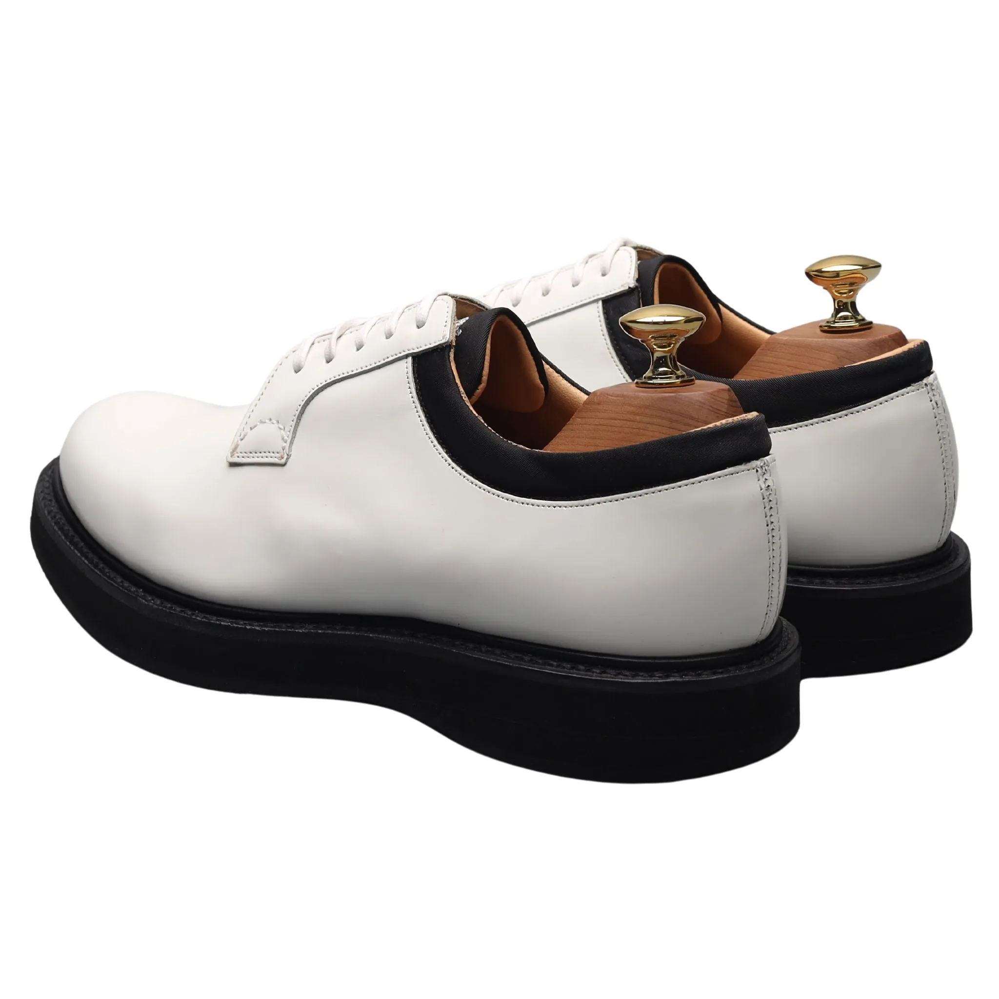 'Brandon' White Leather Derby UK 6.5 F