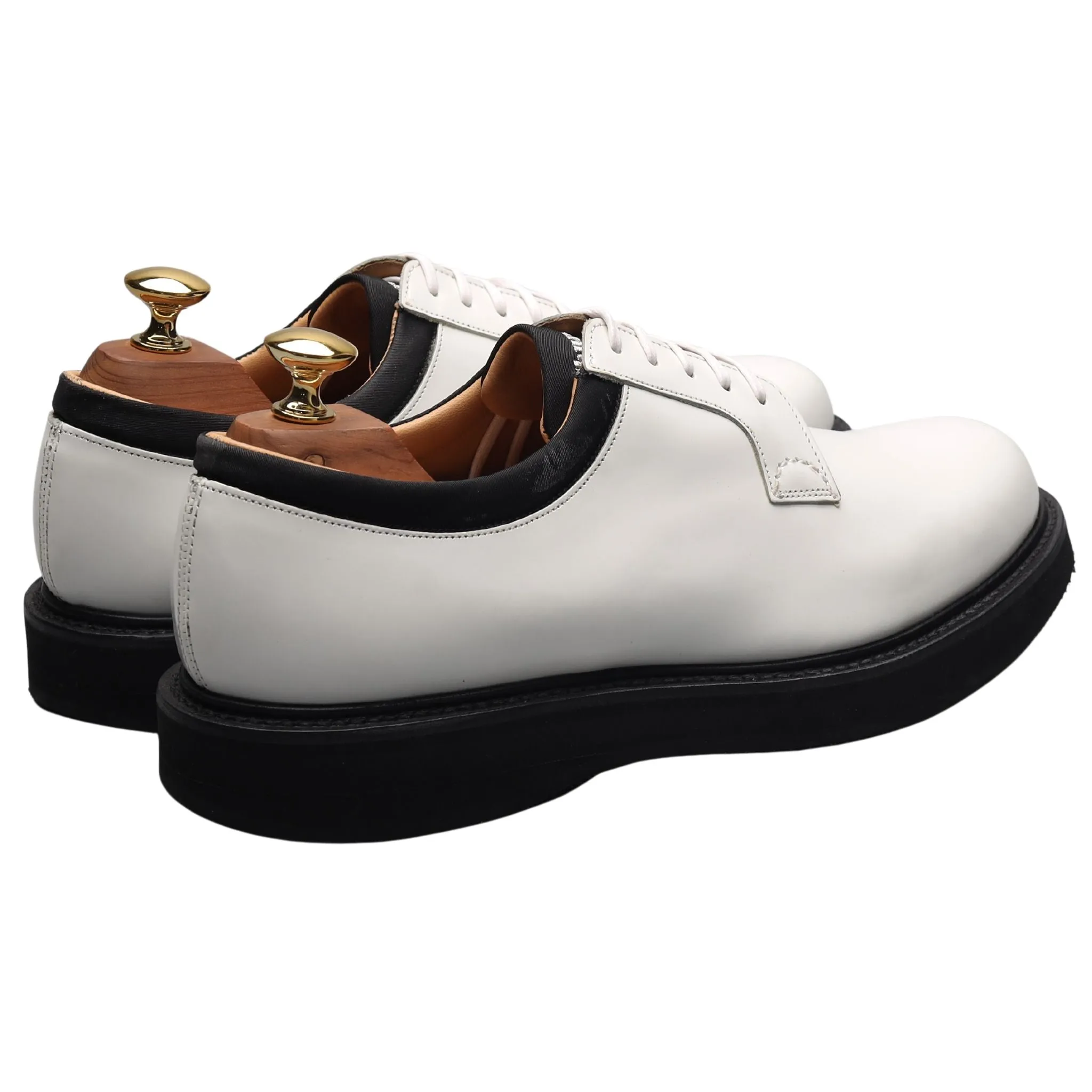 'Brandon' White Leather Derby UK 6.5 F